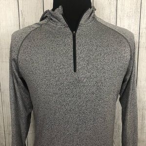 Luluemon L Gray Long Sleeve Zip Hooded Pullover